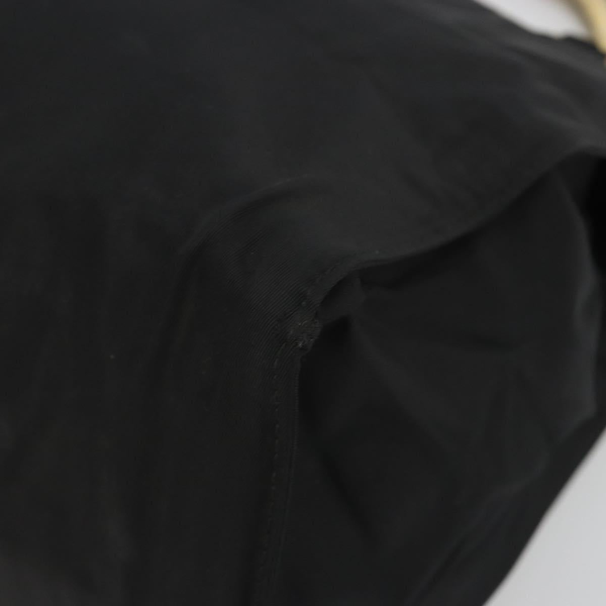 PRADA Hand Bag Nylon Black Gold Auth ar14012
