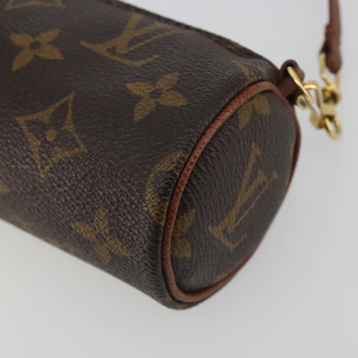 LOUIS VUITTON Monogram Papillon Pouch LV Auth ar14013