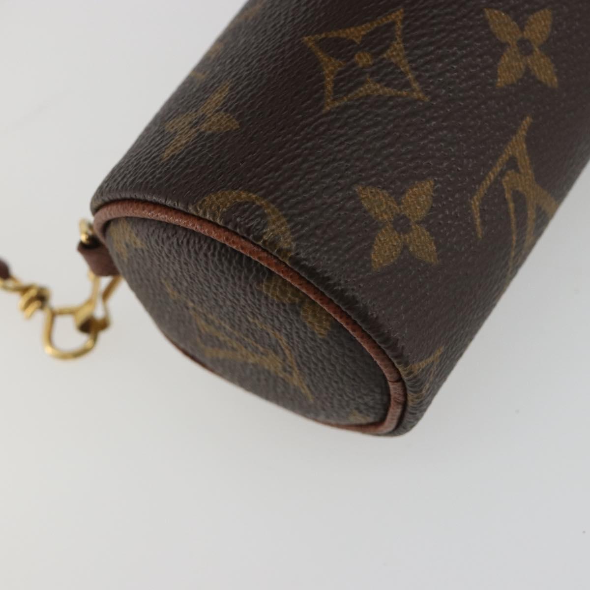 LOUIS VUITTON Monogram Papillon Pouch LV Auth ar14013