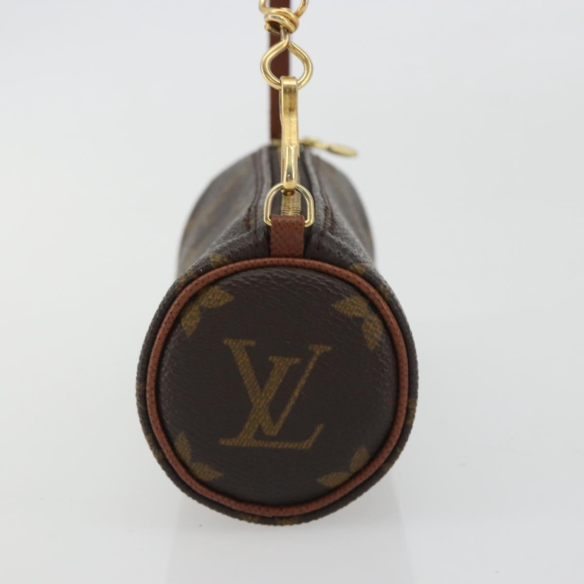 LOUIS VUITTON Monogram Papillon Pouch LV Auth ar14013