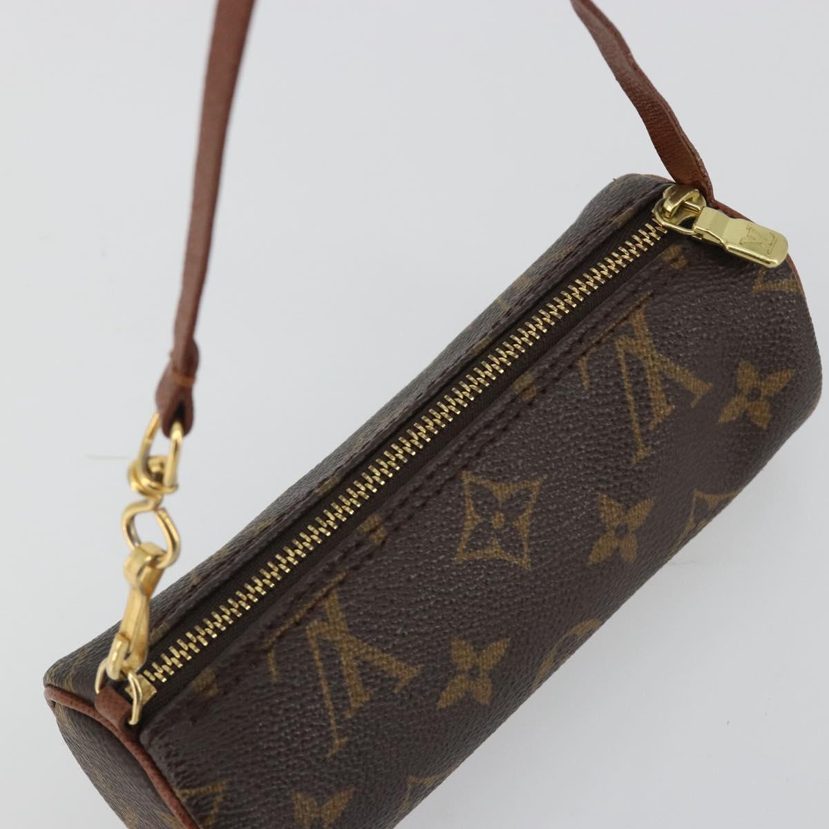 LOUIS VUITTON Monogram Papillon Pouch LV Auth ar14013