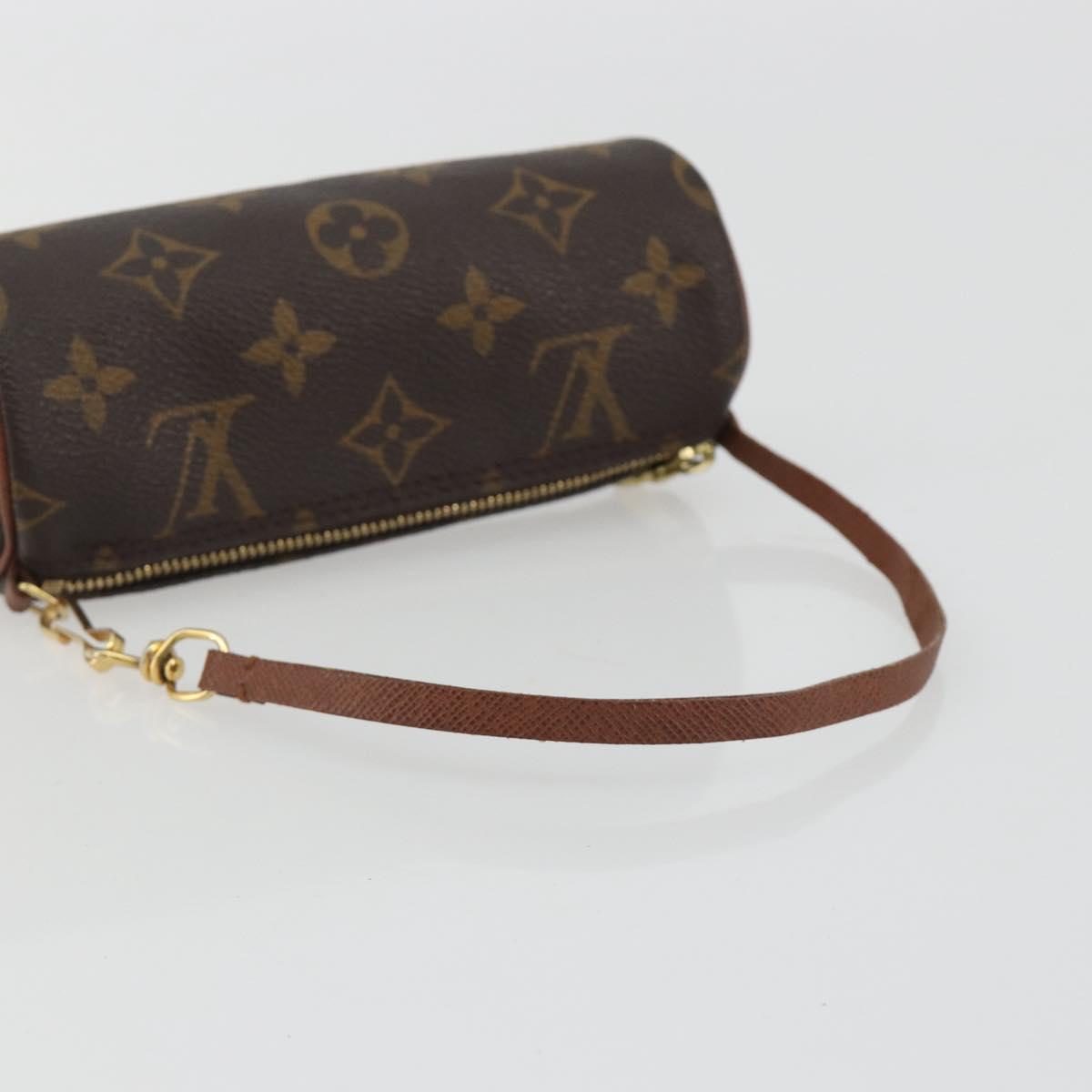 LOUIS VUITTON Monogram Papillon Pouch LV Auth ar14013