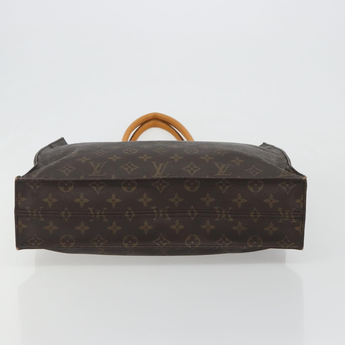 LOUIS VUITTON Monogram Sac Plat Hand Bag M51140 LV Auth ar14015