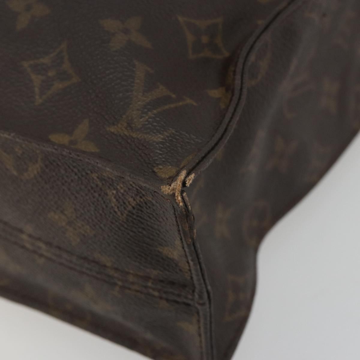 LOUIS VUITTON Monogram Sac Plat Hand Bag M51140 LV Auth ar14015