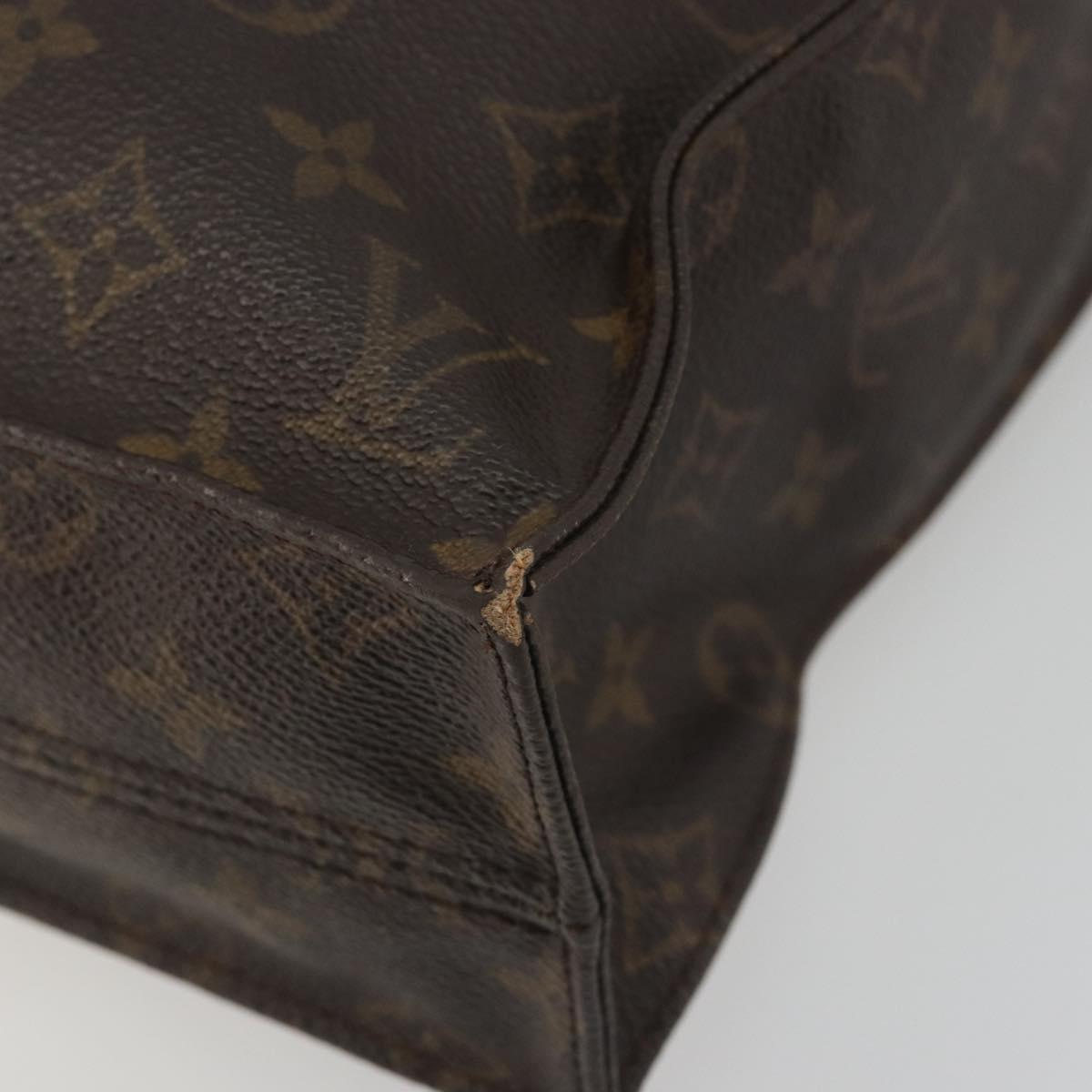 LOUIS VUITTON Monogram Sac Plat Hand Bag M51140 LV Auth ar14015