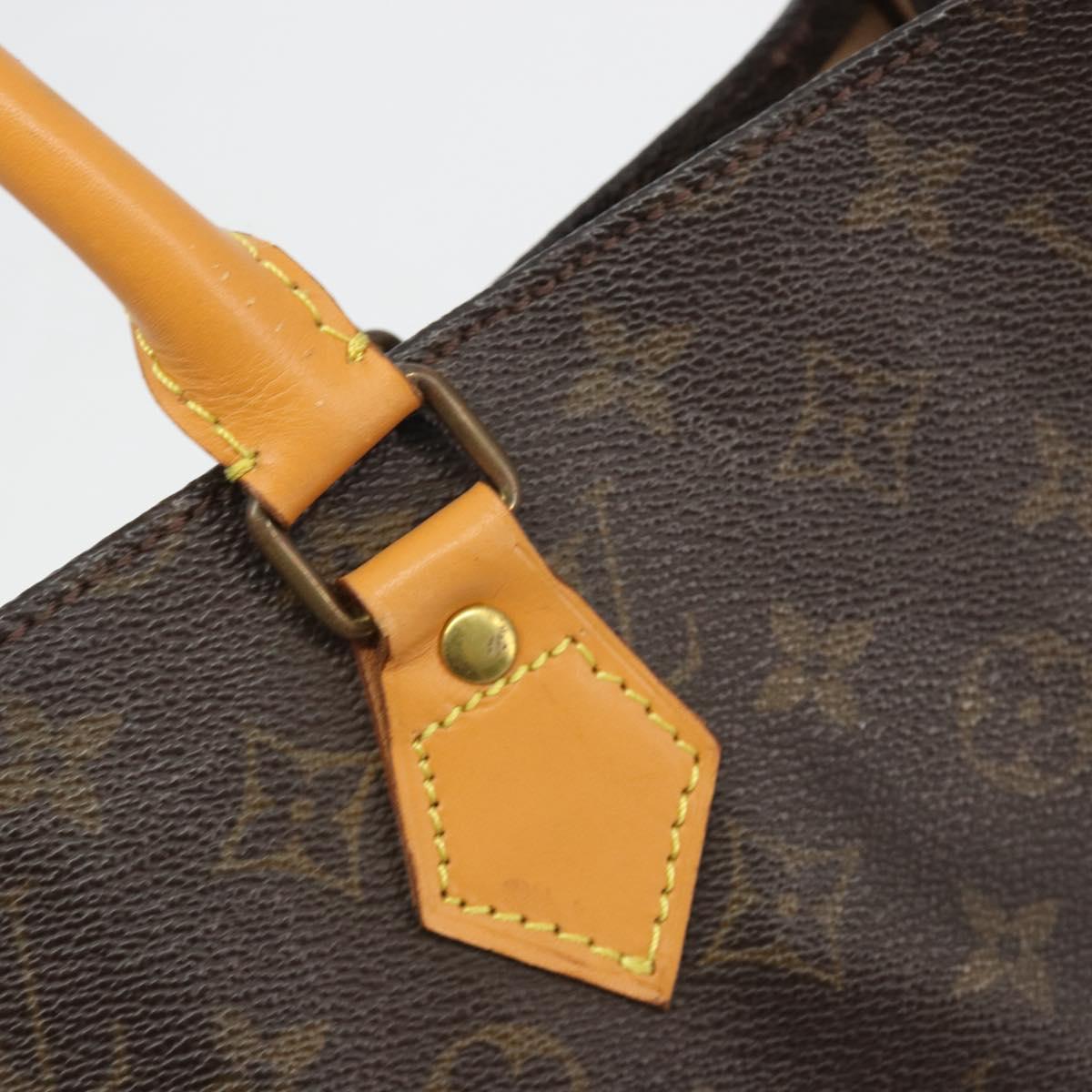 LOUIS VUITTON Monogram Sac Plat Hand Bag M51140 LV Auth ar14015
