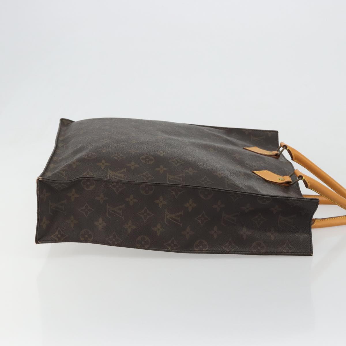 LOUIS VUITTON Monogram Sac Plat Hand Bag M51140 LV Auth ar14015