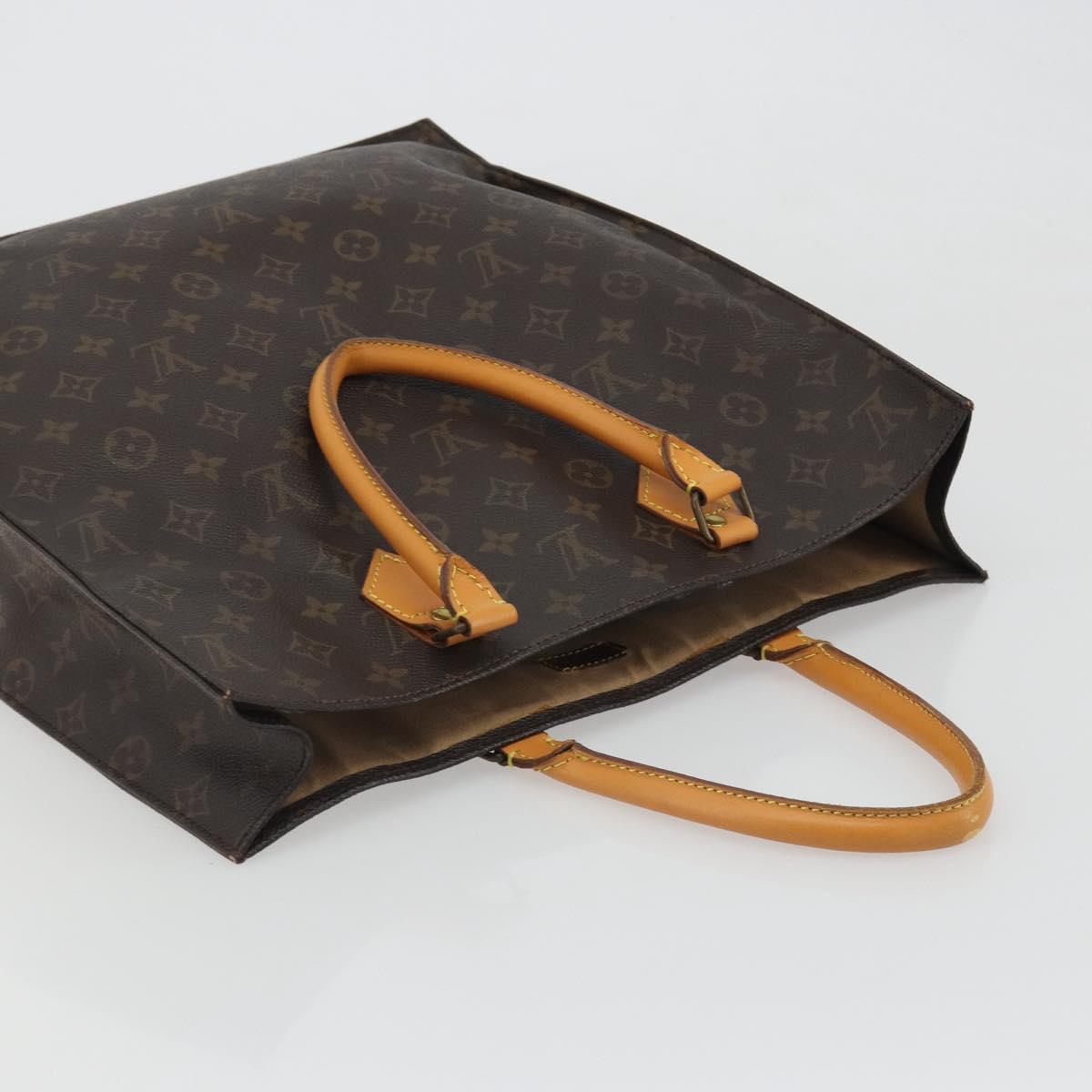 LOUIS VUITTON Monogram Sac Plat Hand Bag M51140 LV Auth ar14015