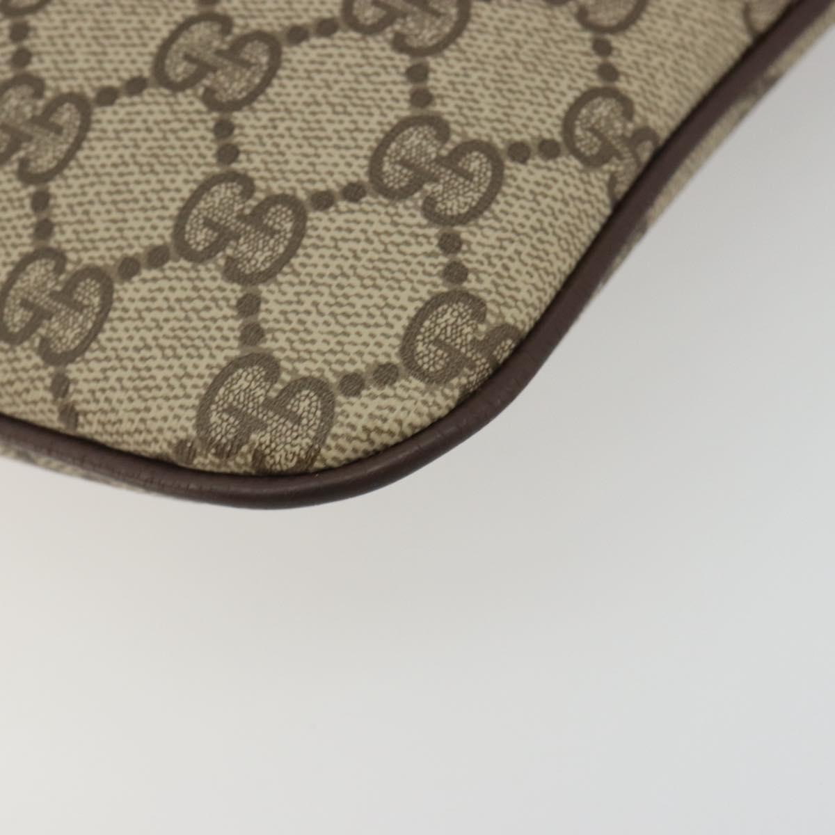 GUCCI GG Supreme Web Sherry Line Bag PVC Beige Gold 904 02 047 Auth ar14021