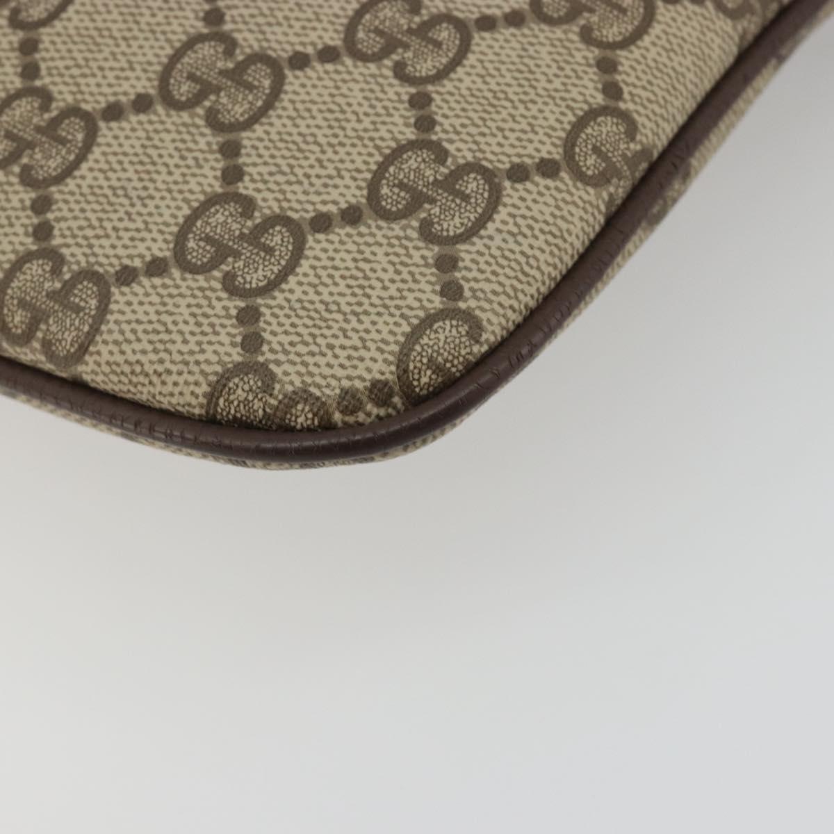 GUCCI GG Supreme Web Sherry Line Bag PVC Beige Gold 904 02 047 Auth ar14021