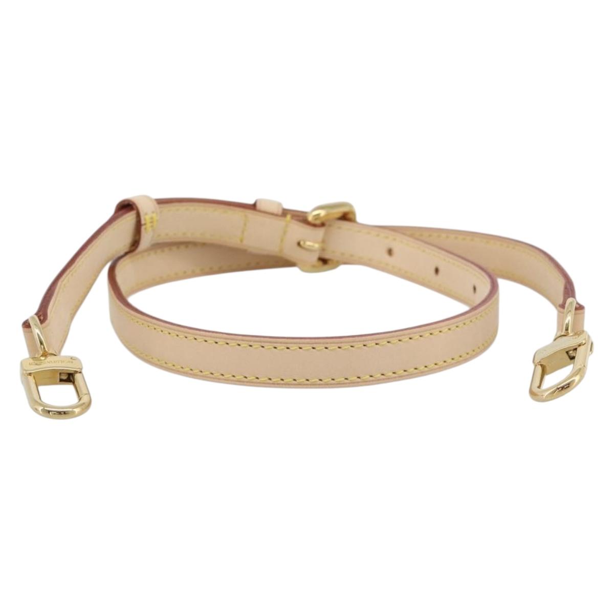 LOUIS VUITTON Adjustable Shoulder Strap Leather 31.1""-35.8"" LV Auth ar14029