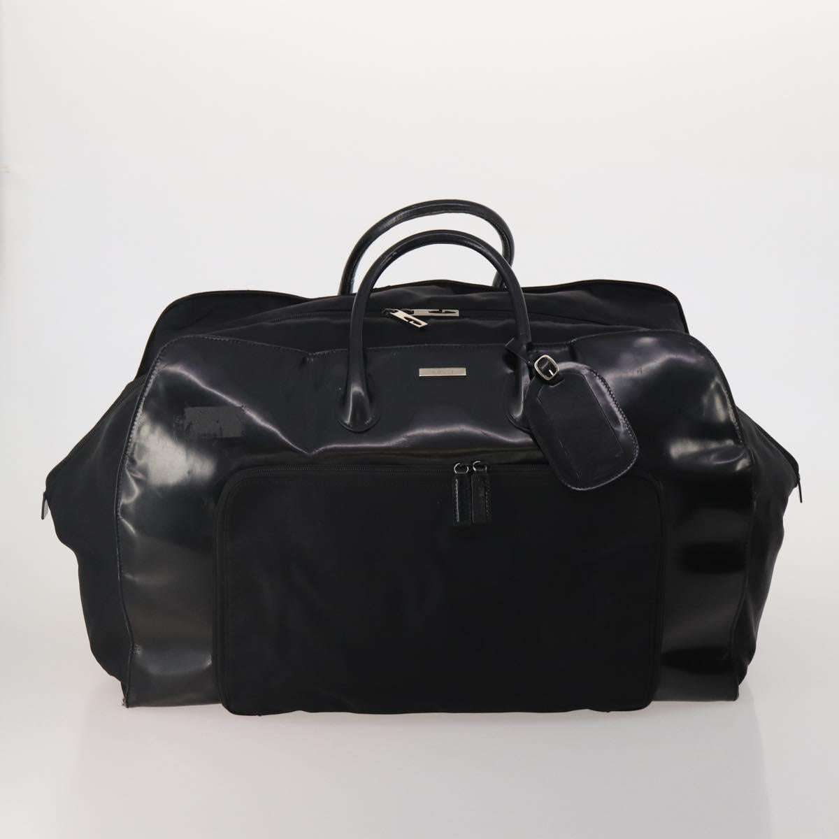 Salvatore Ferragamo PRADA Gucci Bag Nylon Leather Boa 3 Set Black Auth ar14034