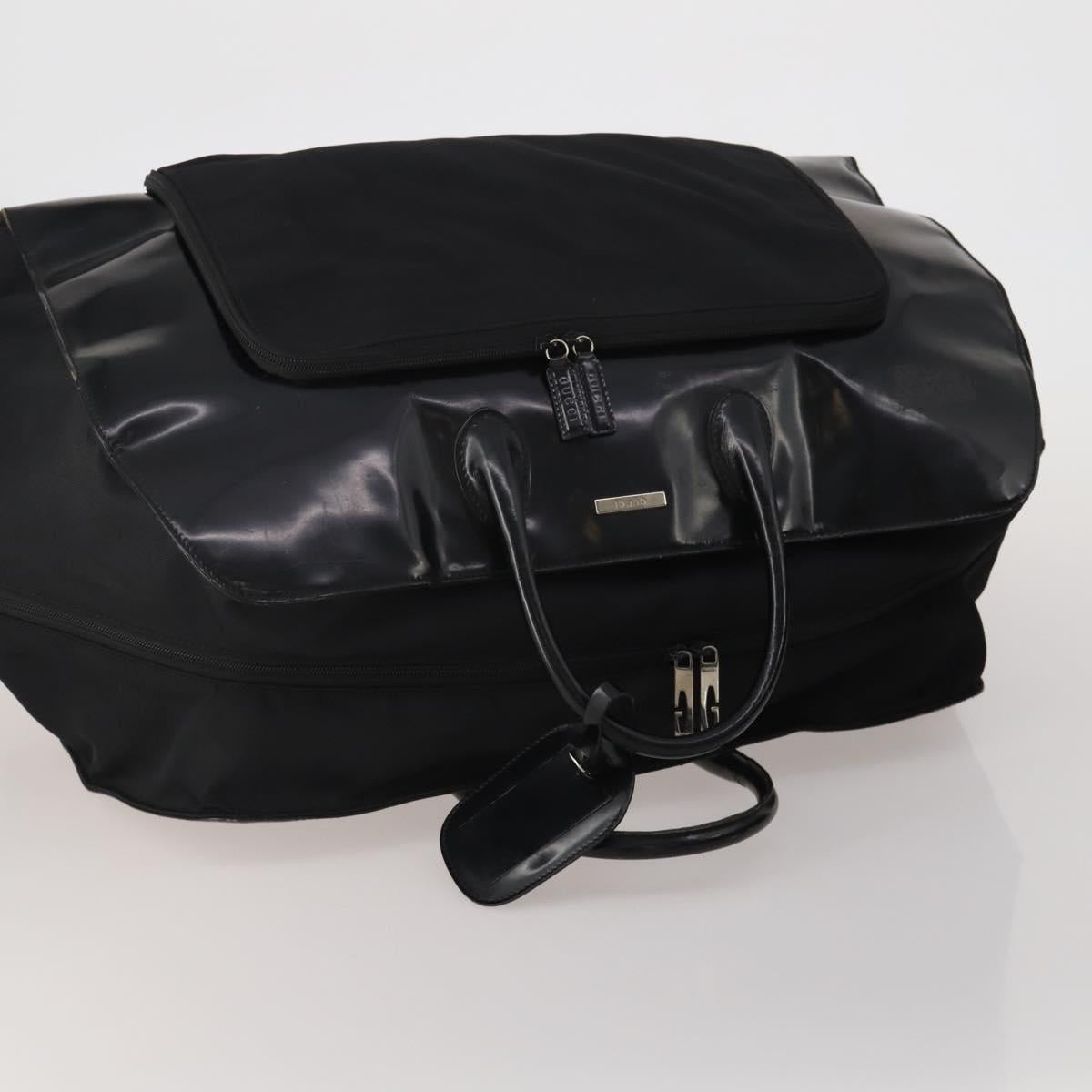 Salvatore Ferragamo PRADA Gucci Bag Nylon Leather Boa 3 Set Black Auth ar14034
