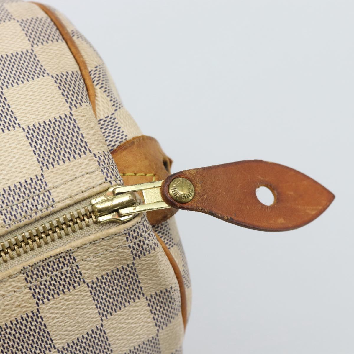 LOUIS VUITTON Damier Azur Speedy 30 Hand Bag N41533 LV Auth ar14035