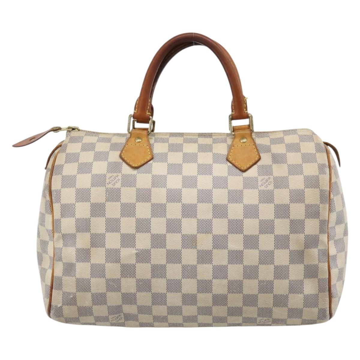 LOUIS VUITTON Damier Azur Speedy 30 Hand Bag N41533 LV Auth ar14035