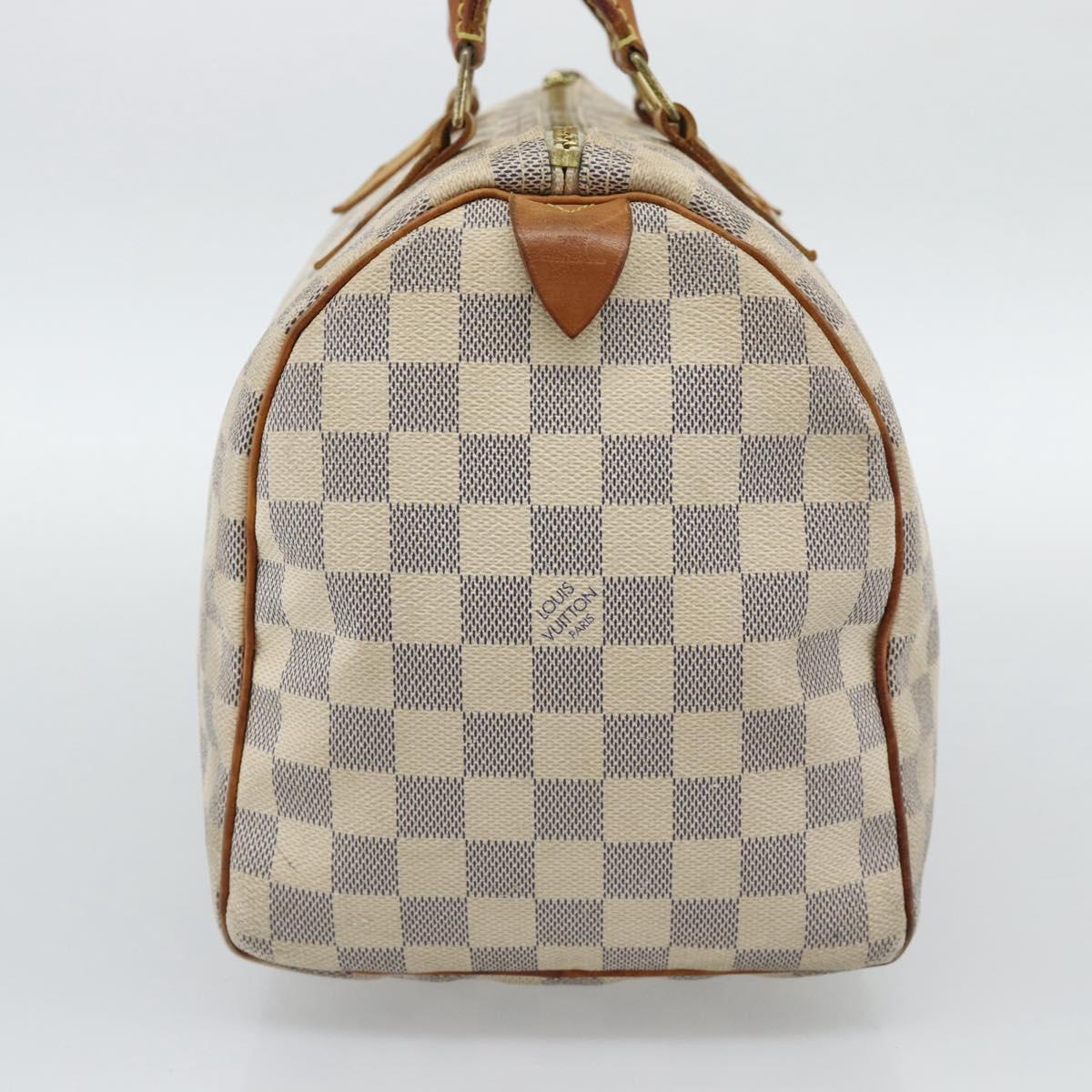 LOUIS VUITTON Damier Azur Speedy 30 Hand Bag N41533 LV Auth ar14035