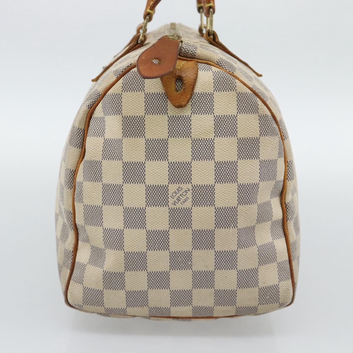 LOUIS VUITTON Damier Azur Speedy 30 Hand Bag N41533 LV Auth ar14035