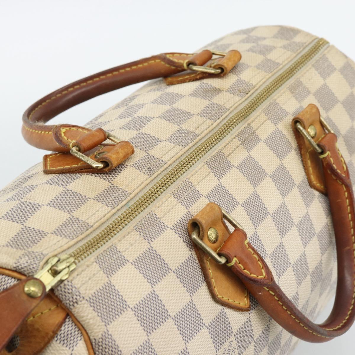 LOUIS VUITTON Damier Azur Speedy 30 Hand Bag N41533 LV Auth ar14035