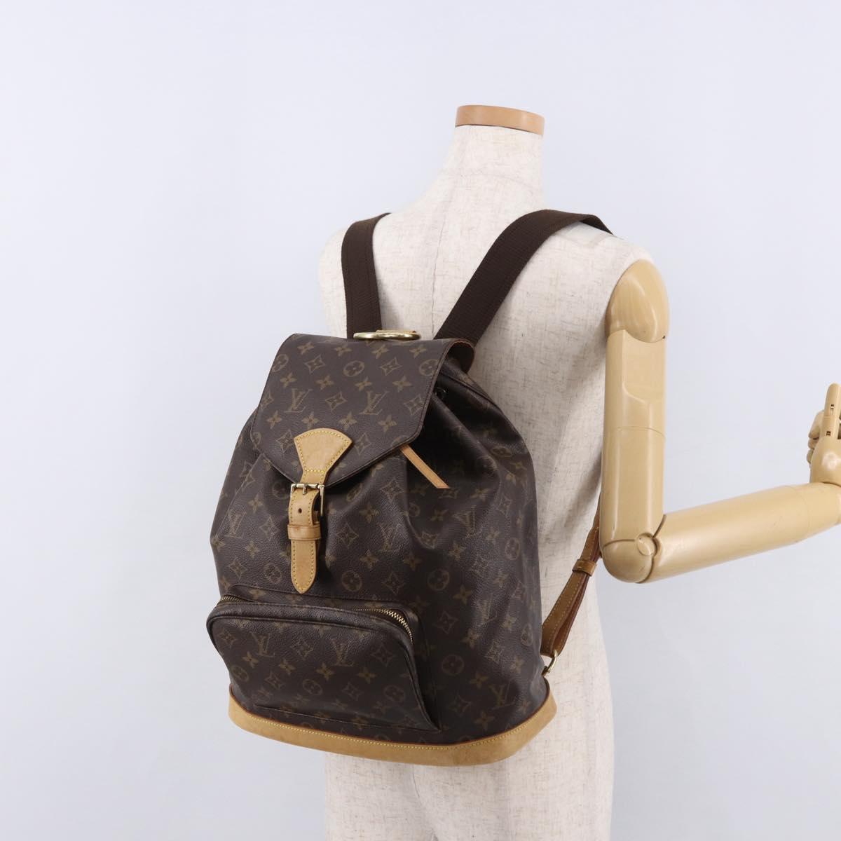 LOUIS VUITTON Monogram Montsouris GM Backpack M51135 LV Auth ar14036A