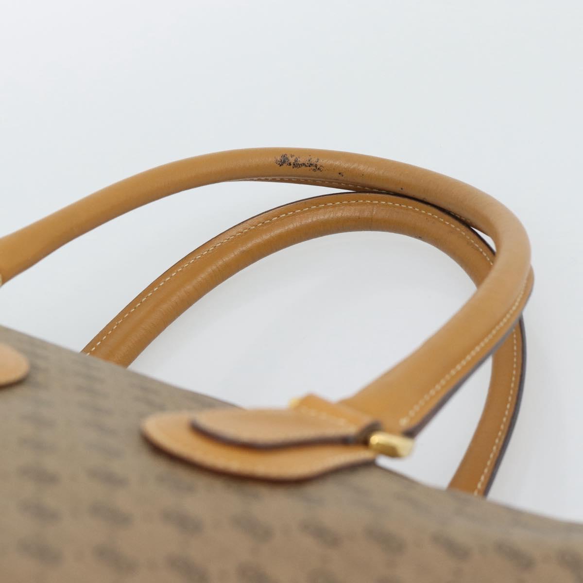 GUCCI Micro GG Hand Bag PVC Leather Beige Gold 002 084 0167 Auth ar14040