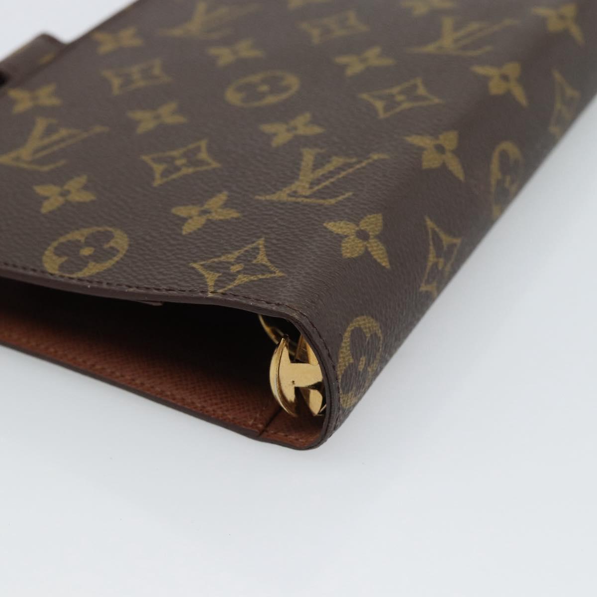 LOUIS VUITTON Monogram Agenda MM Day Planner Cover R20105 LV Auth ar14042