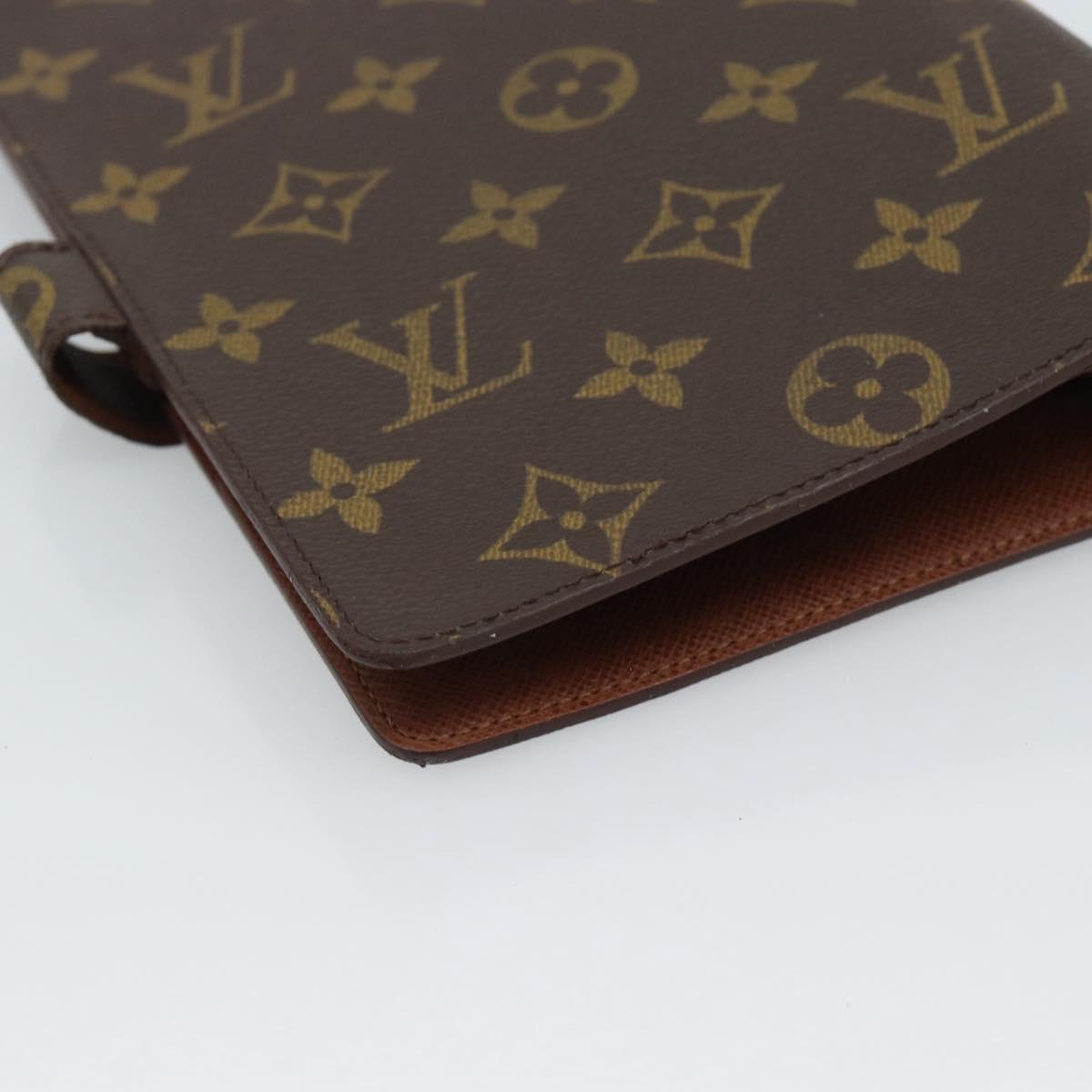LOUIS VUITTON Monogram Agenda MM Day Planner Cover R20105 LV Auth ar14042