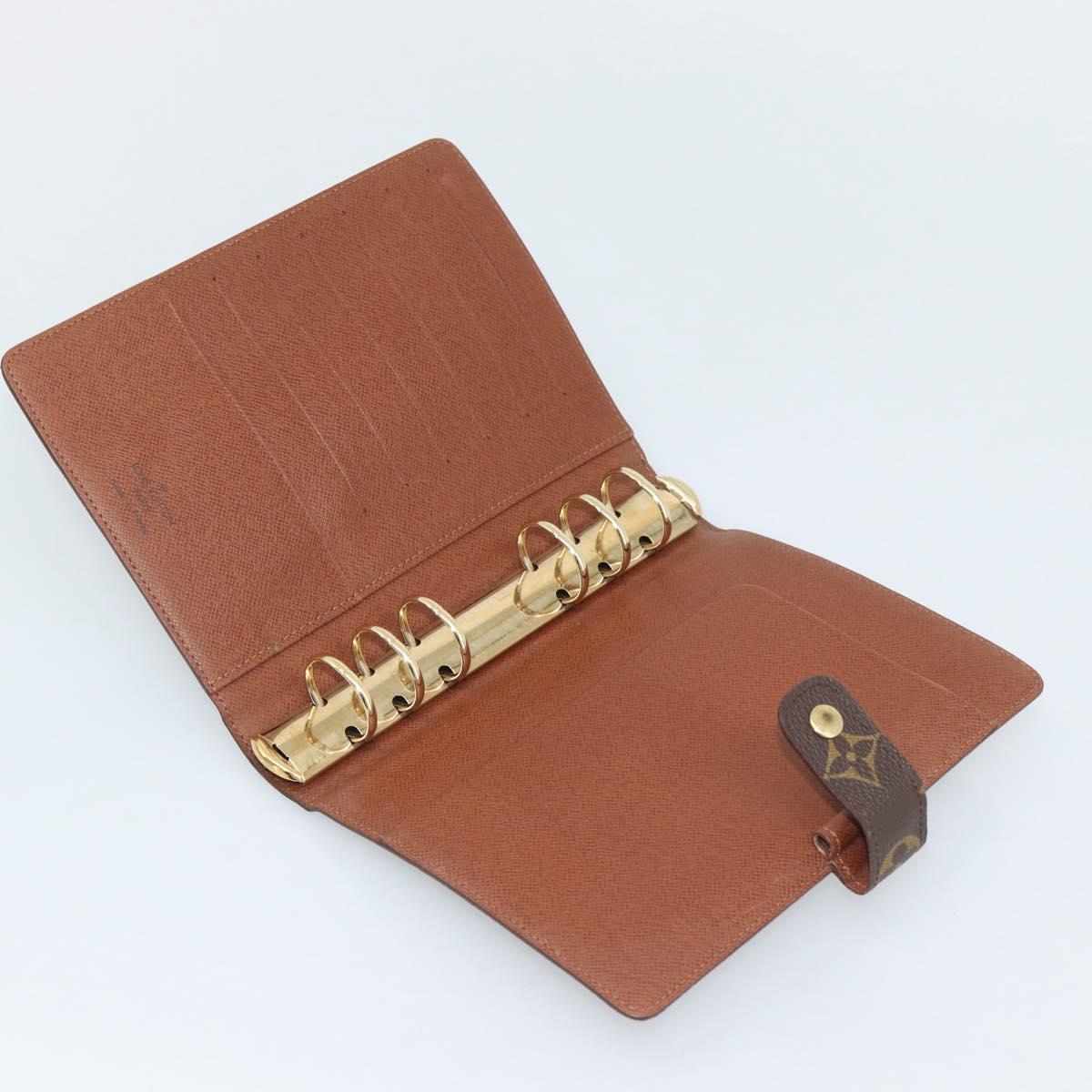 LOUIS VUITTON Monogram Agenda MM Day Planner Cover R20105 LV Auth ar14042