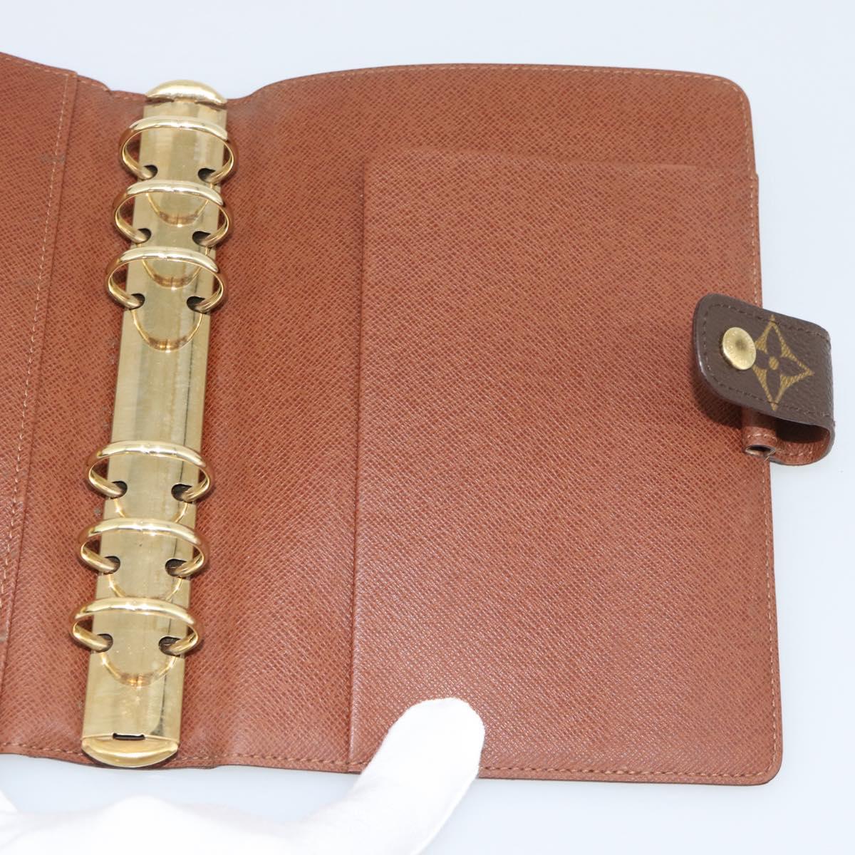 LOUIS VUITTON Monogram Agenda MM Day Planner Cover R20105 LV Auth ar14042