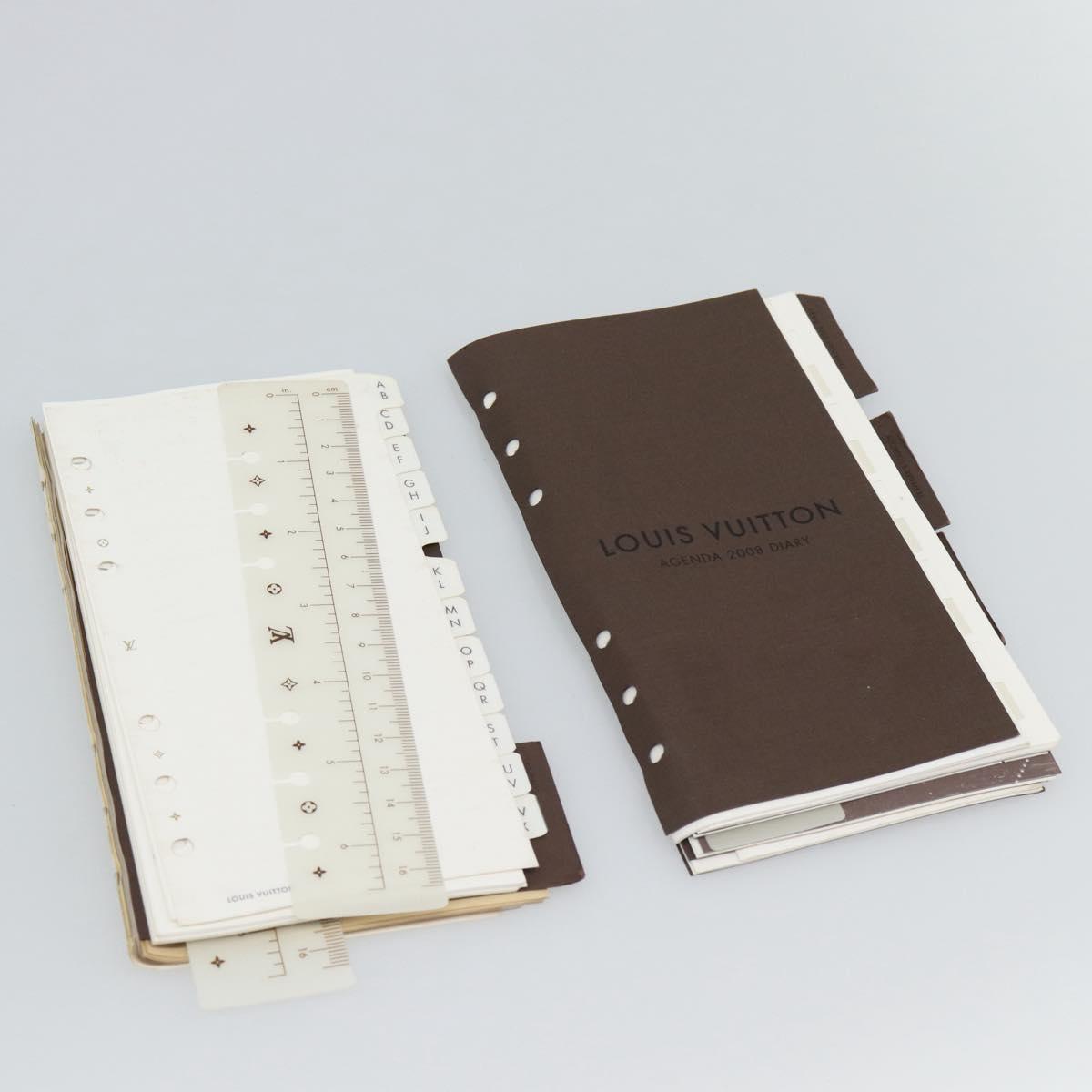 LOUIS VUITTON Monogram Agenda MM Day Planner Cover R20105 LV Auth ar14042