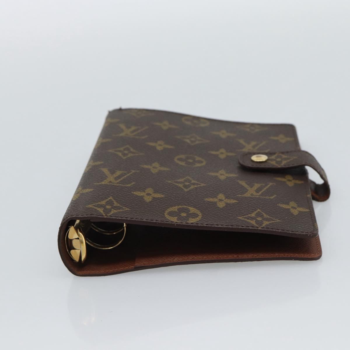 LOUIS VUITTON Monogram Agenda MM Day Planner Cover R20105 LV Auth ar14042