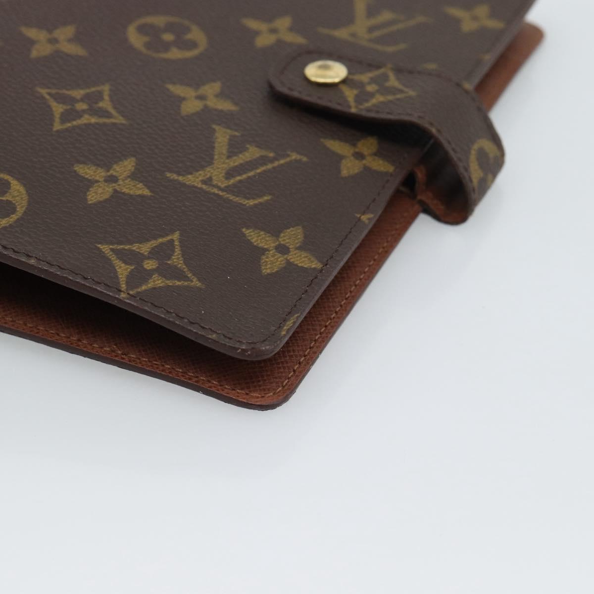 LOUIS VUITTON Monogram Agenda MM Day Planner Cover R20105 LV Auth ar14042