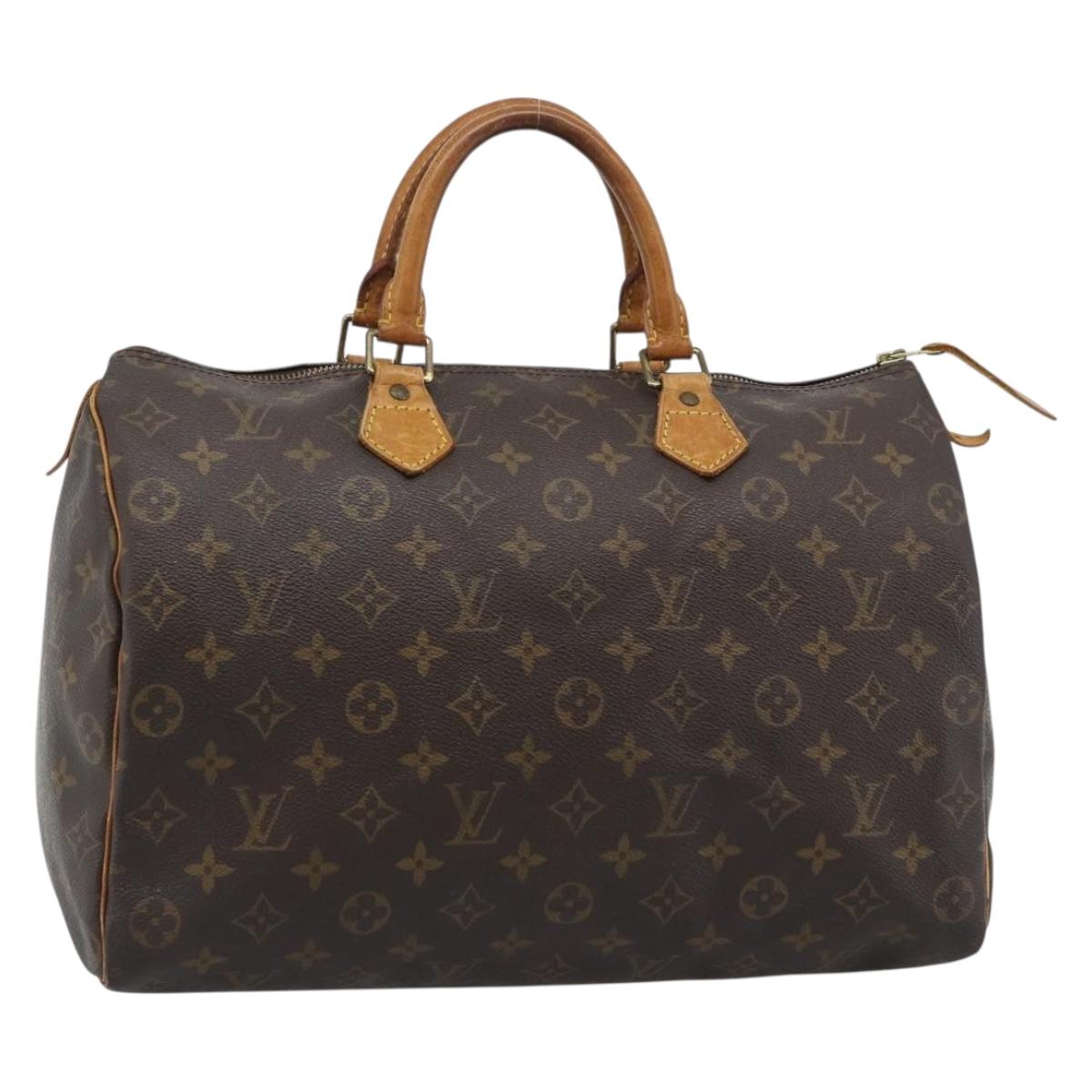 LOUIS VUITTON Monogram Speedy 35 Hand Bag M41524 LV Auth ar14046