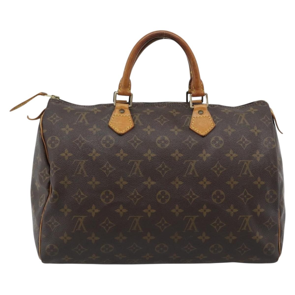 LOUIS VUITTON Monogram Speedy 35 Hand Bag M41524 LV Auth ar14046