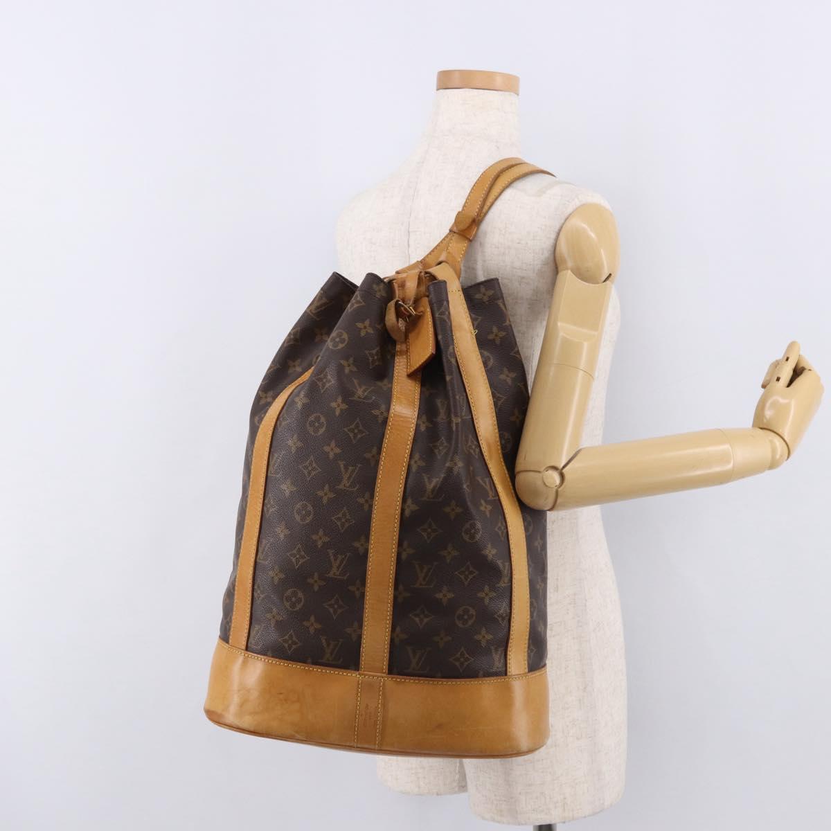 LOUIS VUITTON Monogram Randonnee GM Shoulder Bag M42244 LV Auth ar14052A