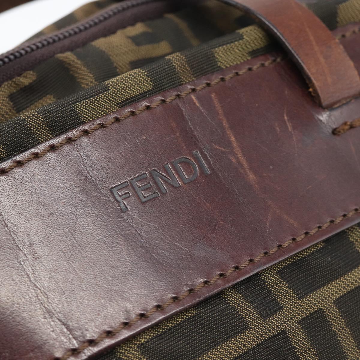 FENDI Zucca Canvas Hand Bag Brown Auth ar14054