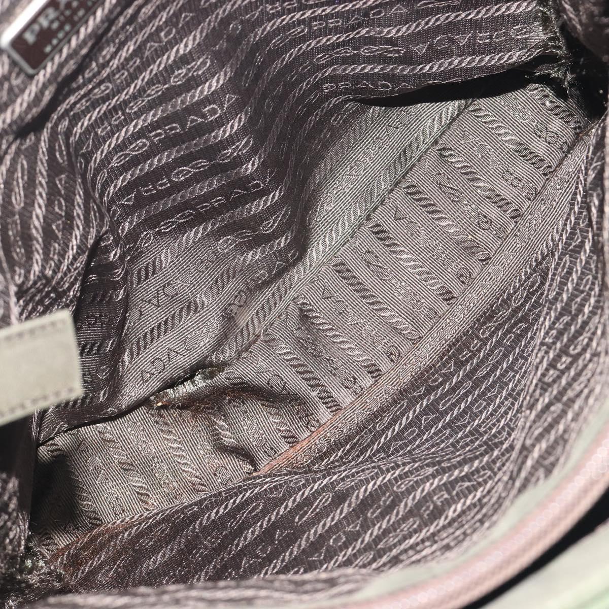 PRADA Tote Bag Nylon Khaki Auth ar14056