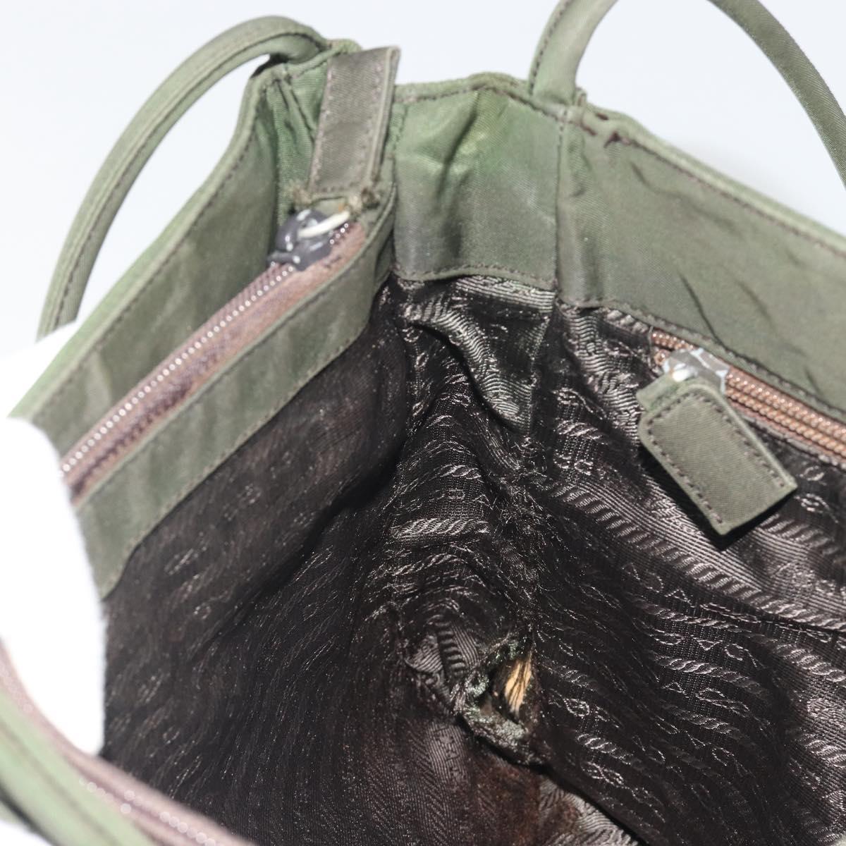 PRADA Tote Bag Nylon Khaki Auth ar14056
