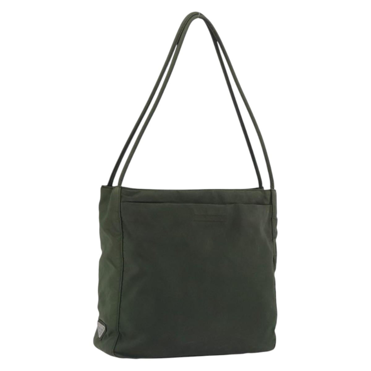 PRADA Tote Bag Nylon Khaki Auth ar14056