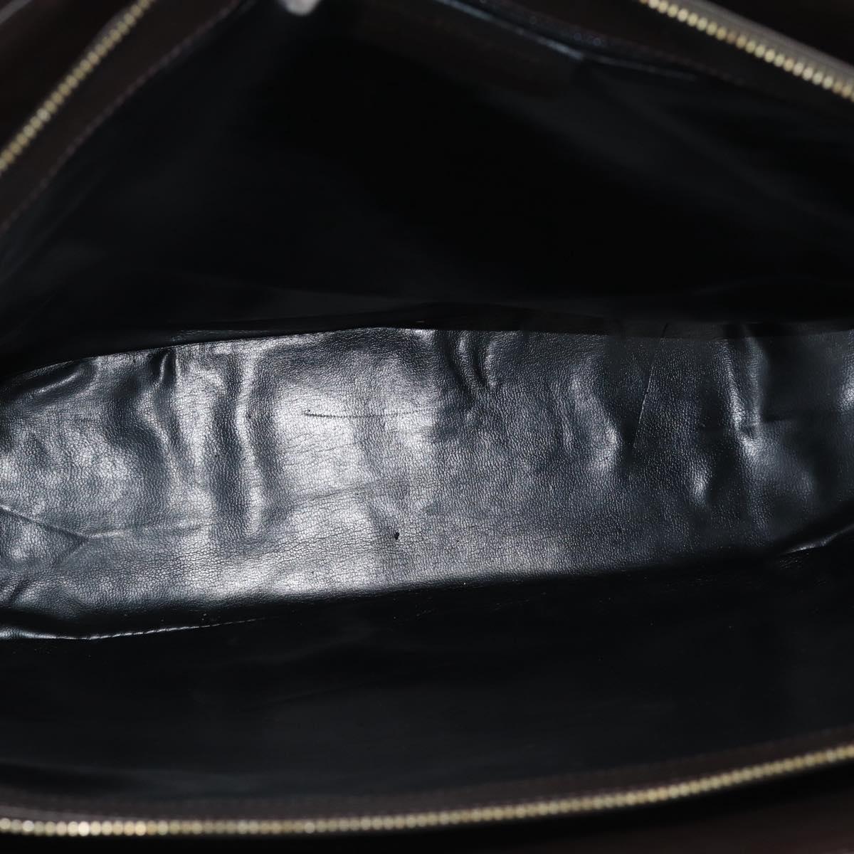 Salvatore Ferragamo Tote Bag Leather Brown Gold Auth ar14058
