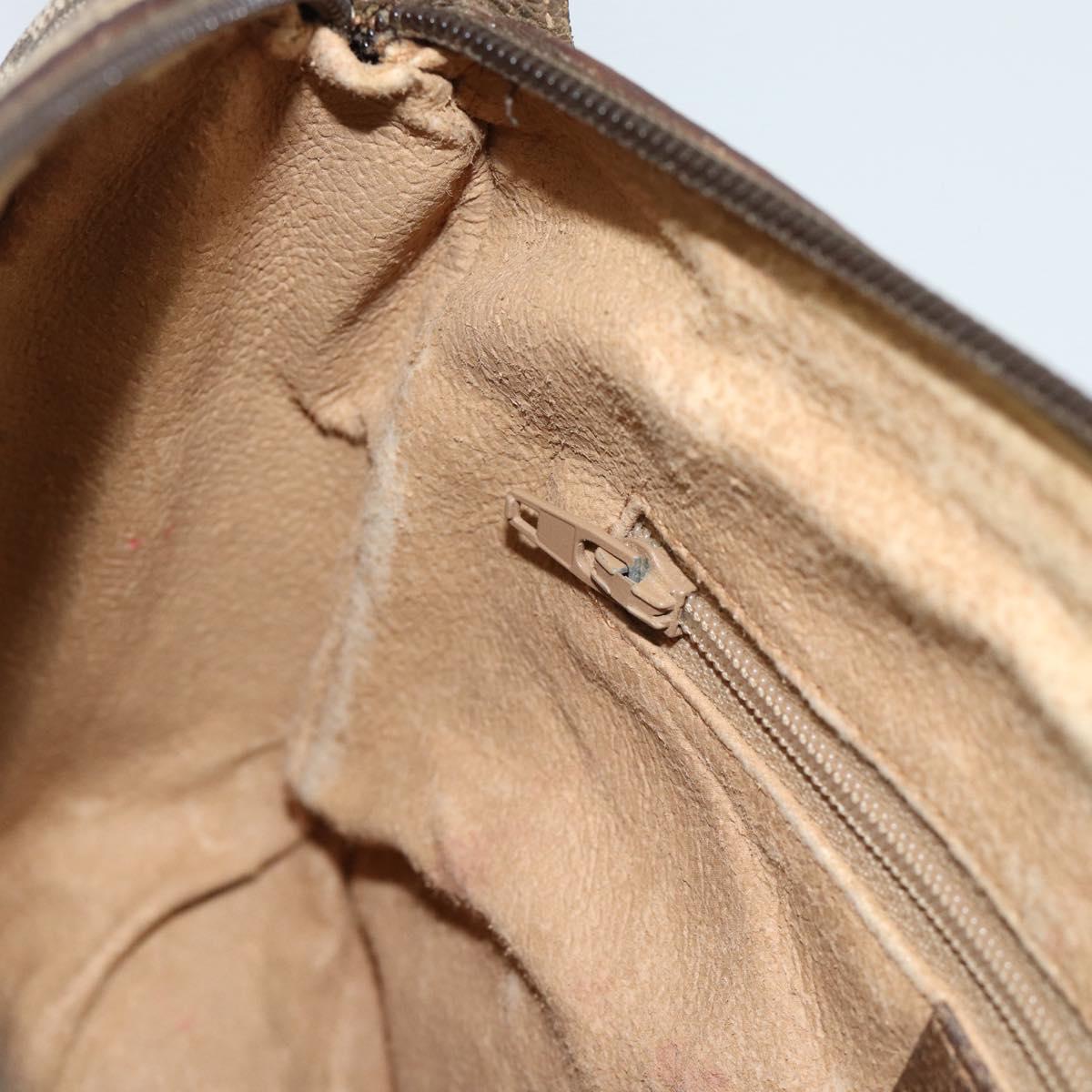 GUCCI GG Supreme Shoulder Bag PVC Leather Beige Gold 89 02 032 Auth ar14062