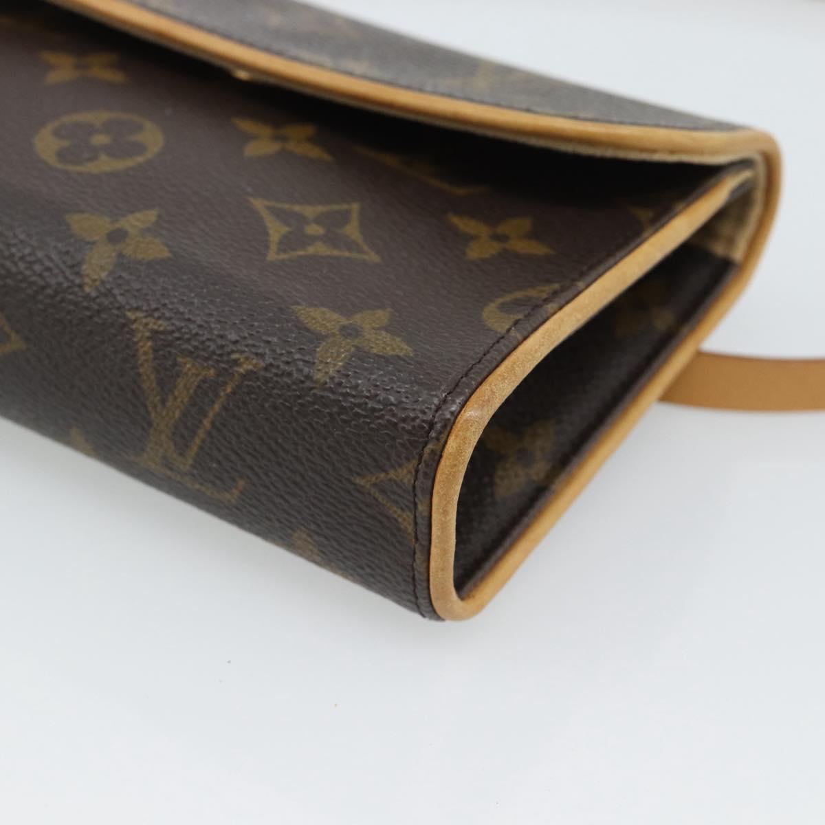 LOUIS VUITTON Monogram Pochette Florentine Waist Bag M51855 LV Auth ar14063