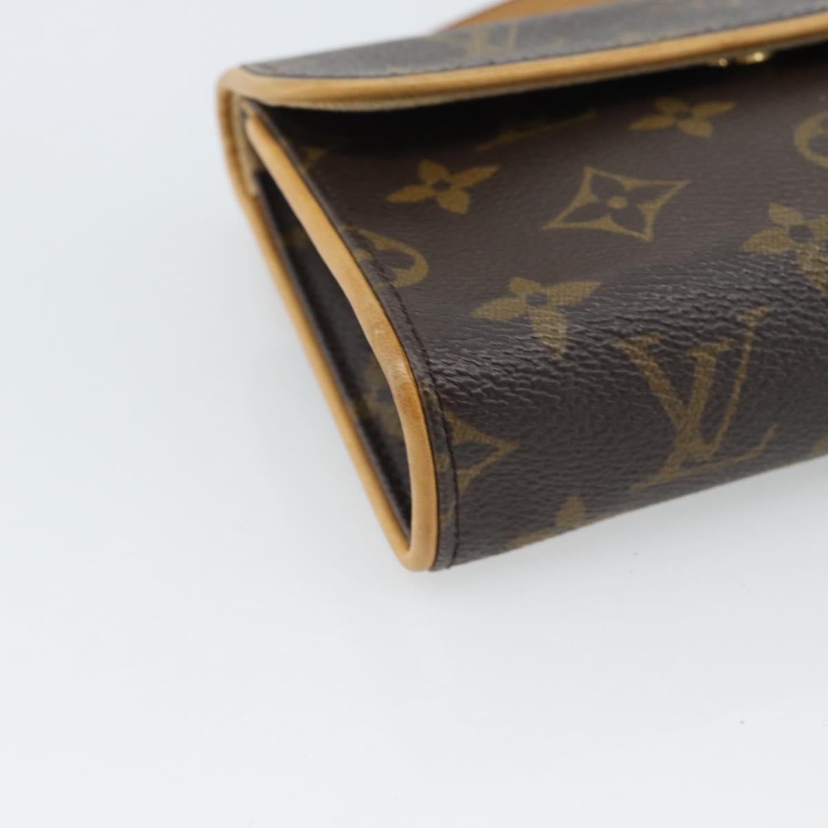 LOUIS VUITTON Monogram Pochette Florentine Waist Bag M51855 LV Auth ar14063
