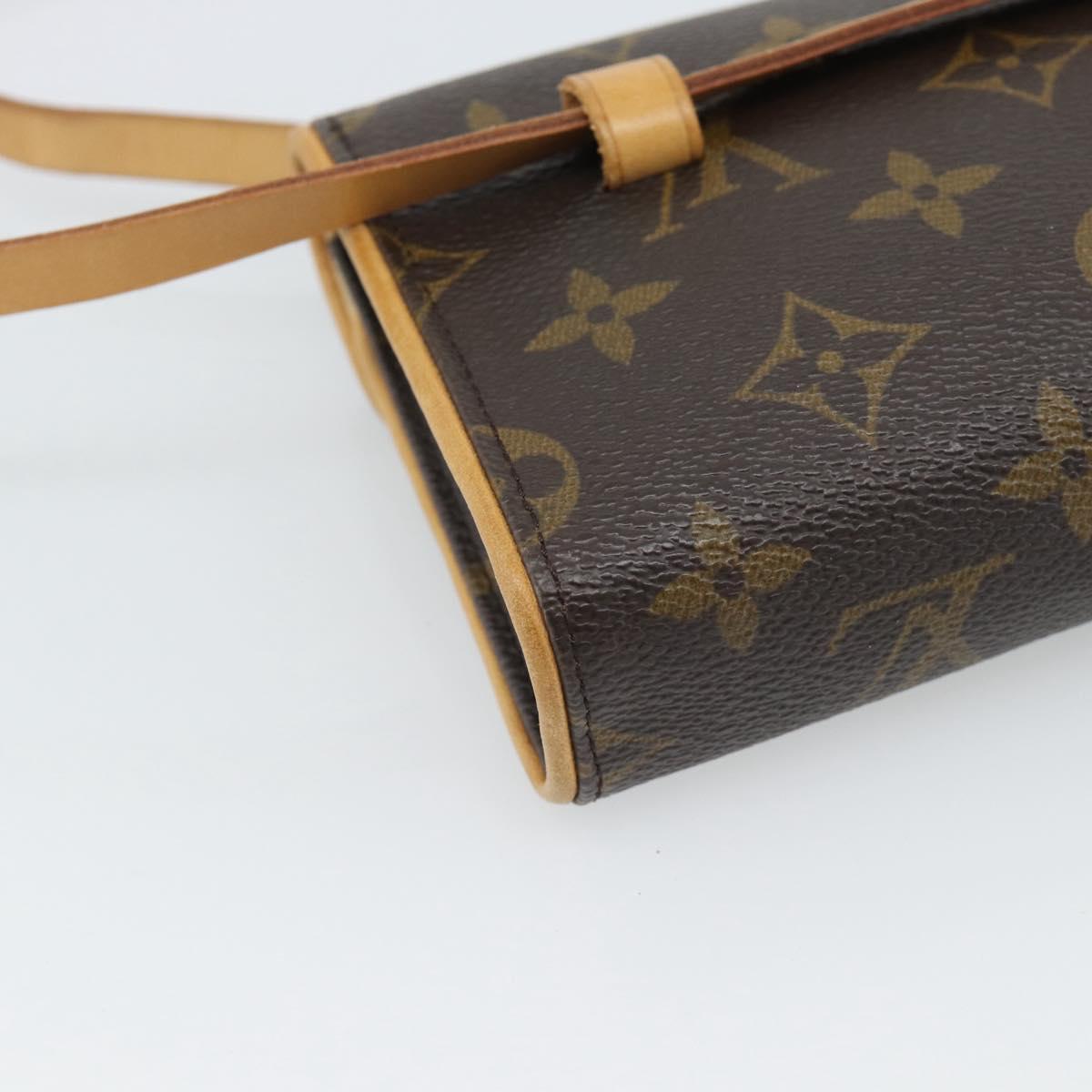 LOUIS VUITTON Monogram Pochette Florentine Waist Bag M51855 LV Auth ar14063
