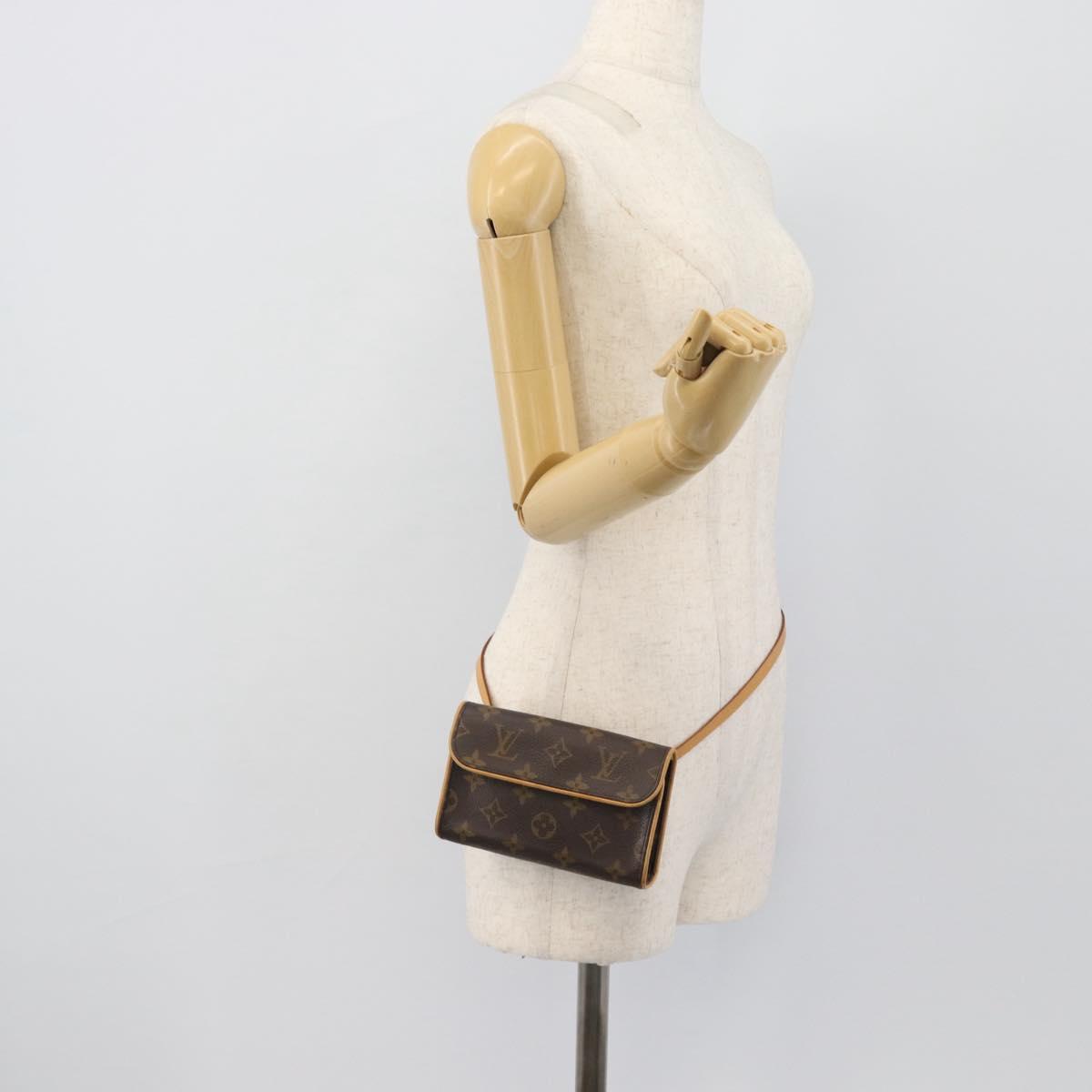 LOUIS VUITTON Monogram Pochette Florentine Waist Bag M51855 LV Auth ar14063