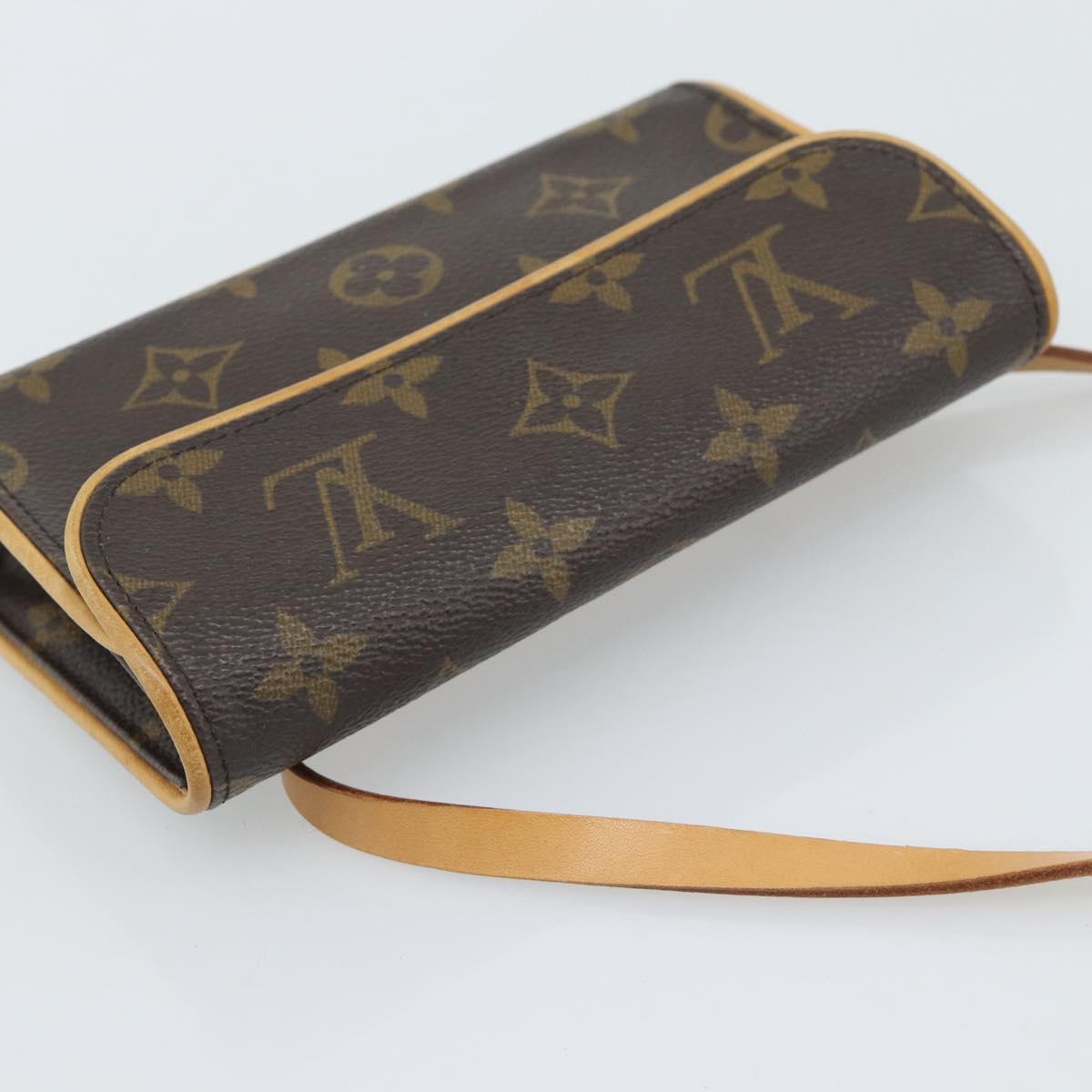 LOUIS VUITTON Monogram Pochette Florentine Waist Bag M51855 LV Auth ar14063