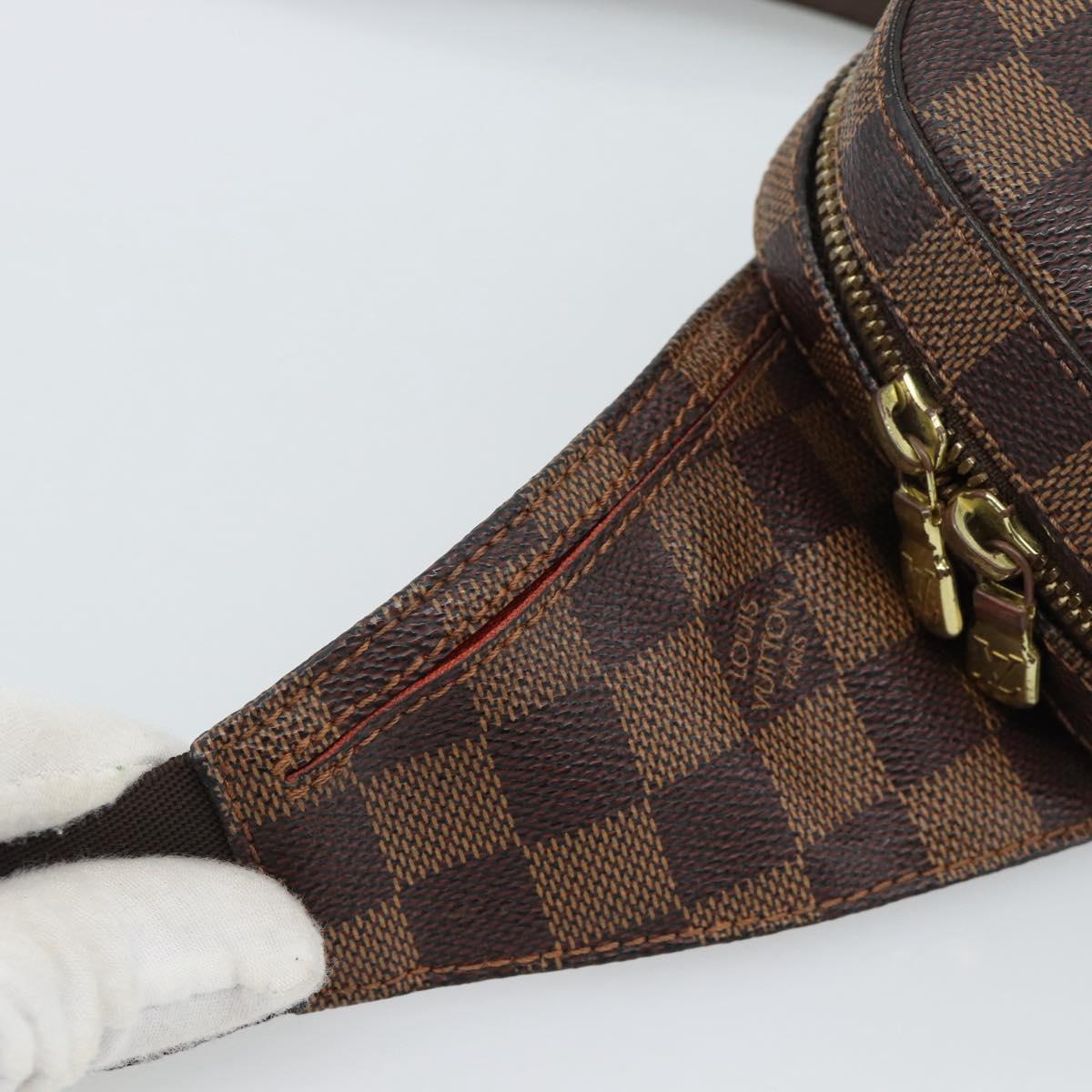 LOUIS VUITTON Damier Ebene Geronimos Shoulder Bag N51994 LV Auth ar14066