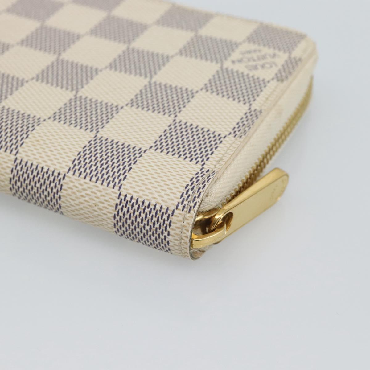 LOUIS VUITTON Damier Azur Zippy Wallet Long Wallet N60019 LV Auth ar14067V
