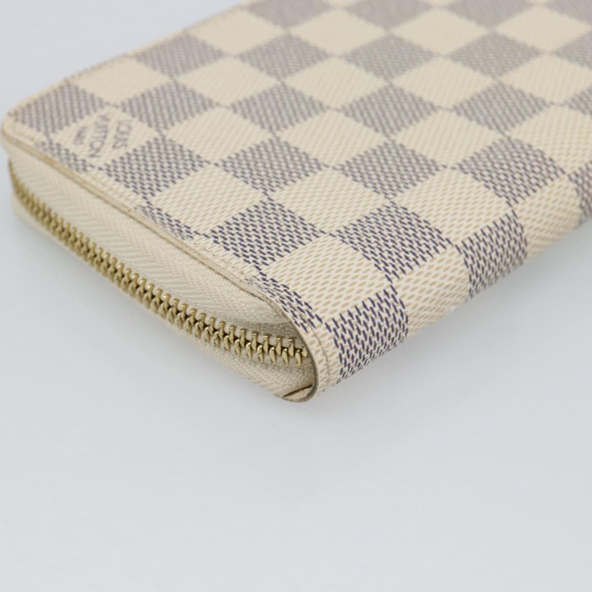 LOUIS VUITTON Damier Azur Zippy Wallet Long Wallet N60019 LV Auth ar14067V
