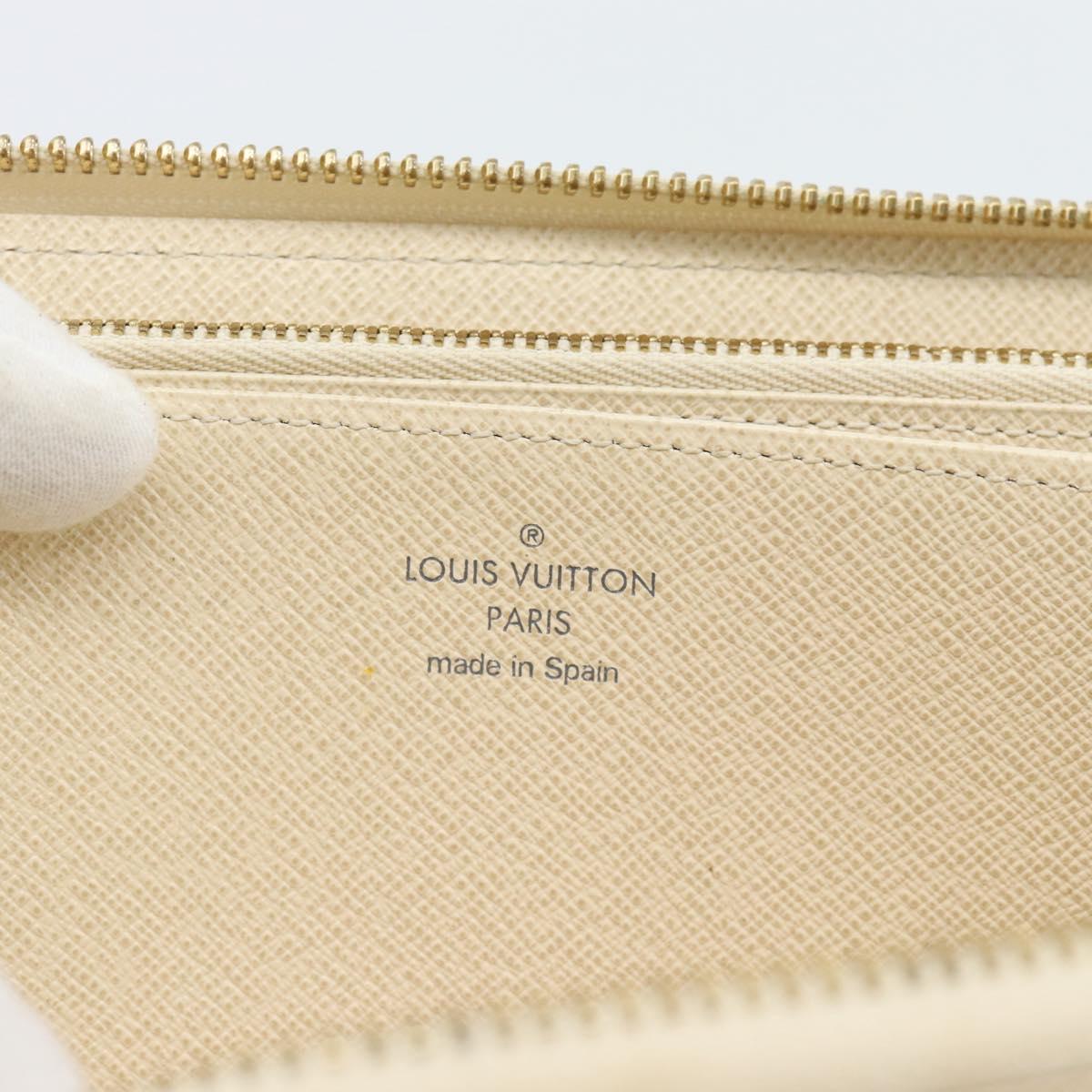 LOUIS VUITTON Damier Azur Zippy Wallet Long Wallet N60019 LV Auth ar14067V