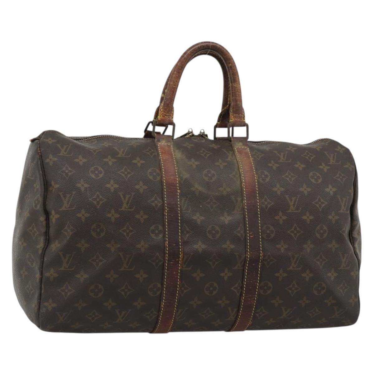 LOUIS VUITTON Monogram Keepall 50 Boston Bag M41426 LV Auth ar14072